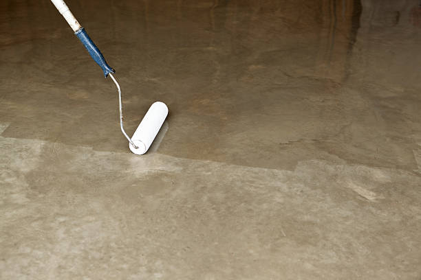 sealing a concrete floor using clear epoxy in  Litchfield County, CT