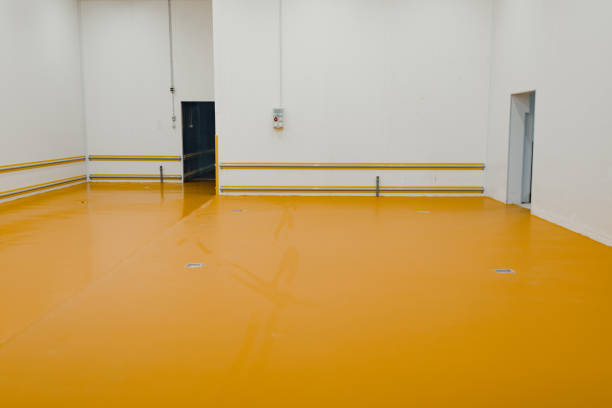  a single-tone bright dandelion epoxy floor coating for homes in Torrington, CT